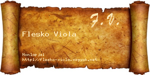 Flesko Viola névjegykártya
