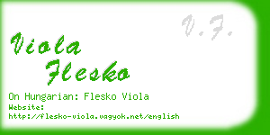 viola flesko business card